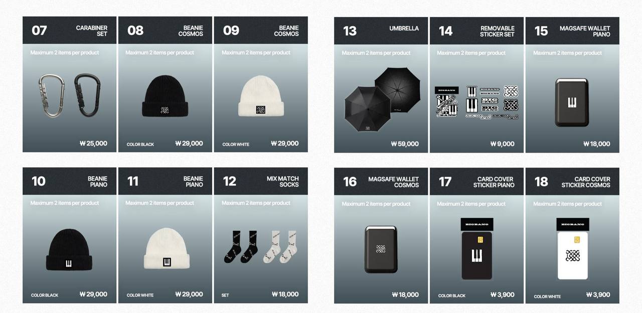 (PRE-ORDER) BIGBANG - PREQUEL EXHIBITION COSMOS BIGBANG 20TH ANNIVERSARY MEDIA EXHIBITION OFFICAL MD