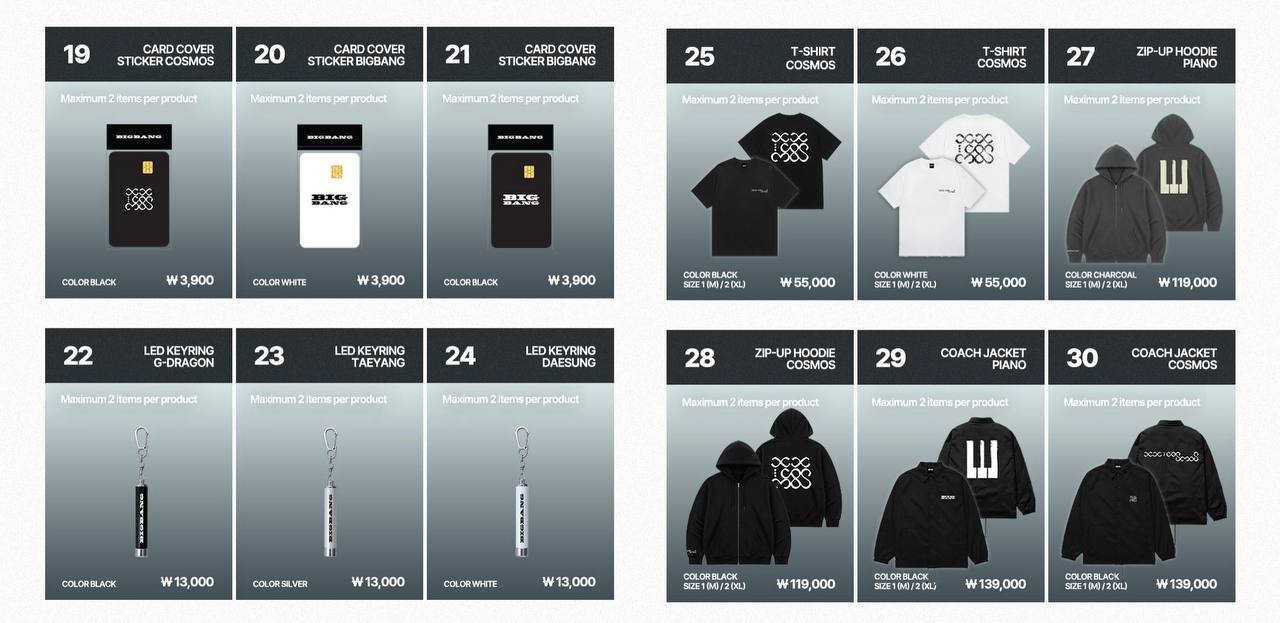 (PRE-ORDER) BIGBANG - PREQUEL EXHIBITION COSMOS BIGBANG 20TH ANNIVERSARY MEDIA EXHIBITION OFFICAL MD
