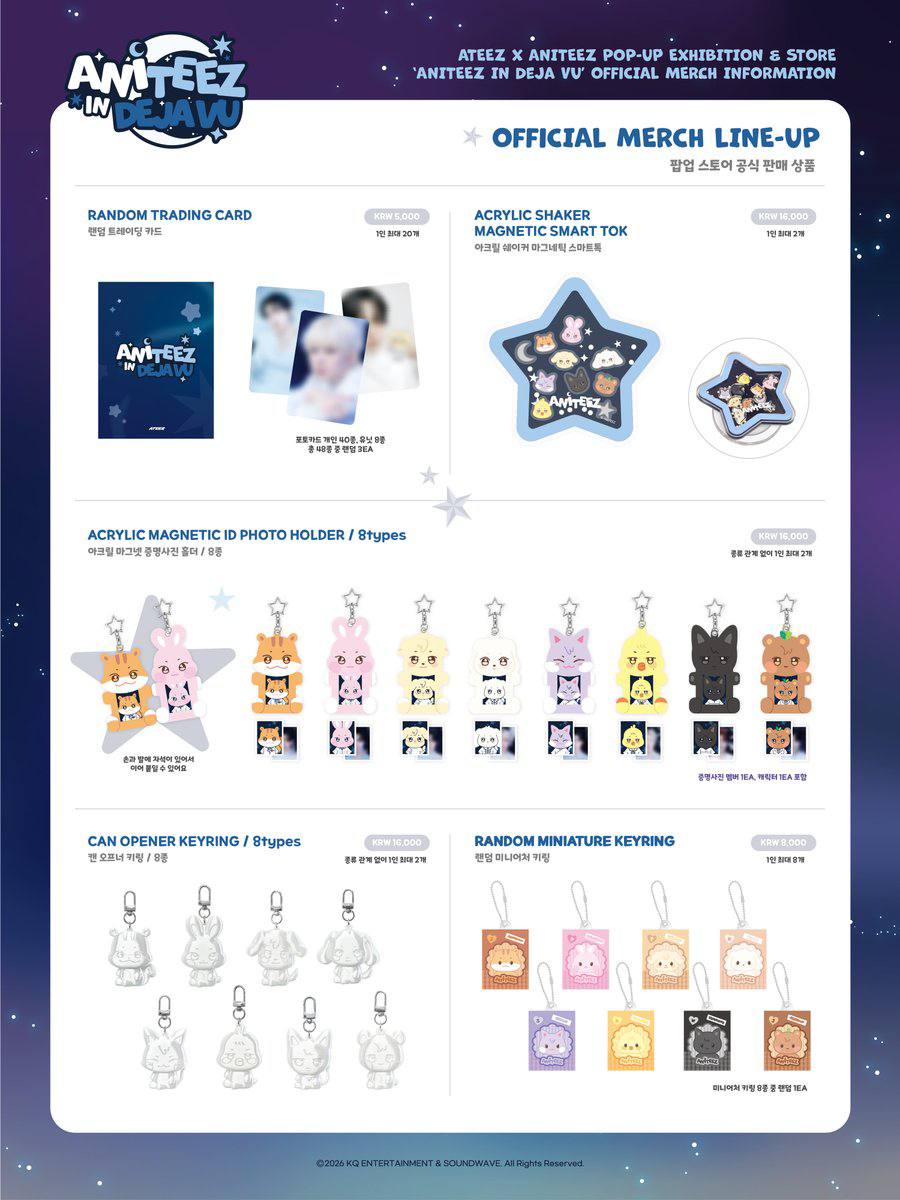 (PRE-ORDER) ATEEZ - [ANITEEZ IN Deja Vu] Pop Up Store Official MD