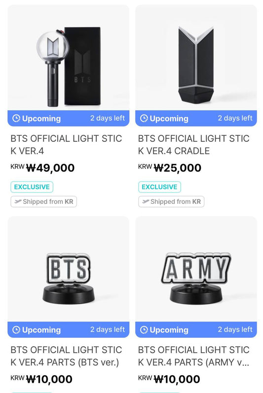 (PRE-ORDER) BTS - Official Lightstick Ver. 4 & Parts