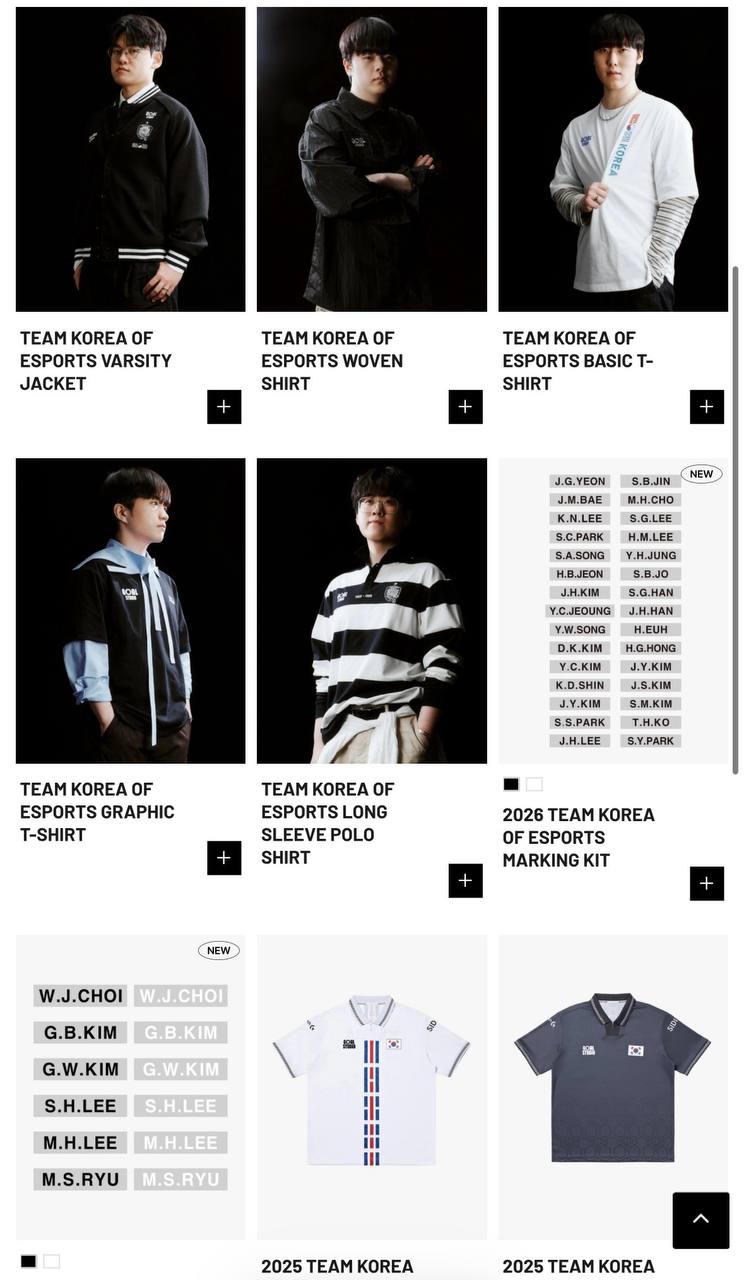 (PRE-ORDER) 2026 TEAM KOREA OF ESPORTS Official MD