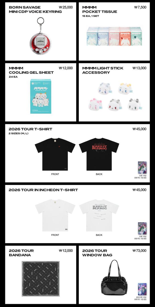 (PRE-ORDER) PLAVE - 2026 World Tour [KEEP IT MANIC] Official MD