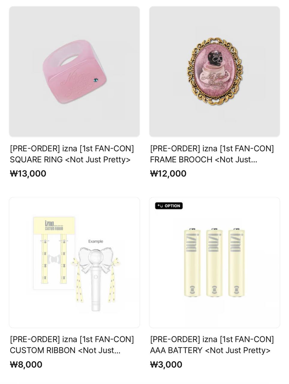 (PRE-ORDER) izna- 2025 izna 1st FAN-CON [Not Just Pretty] OFFICIAL MD