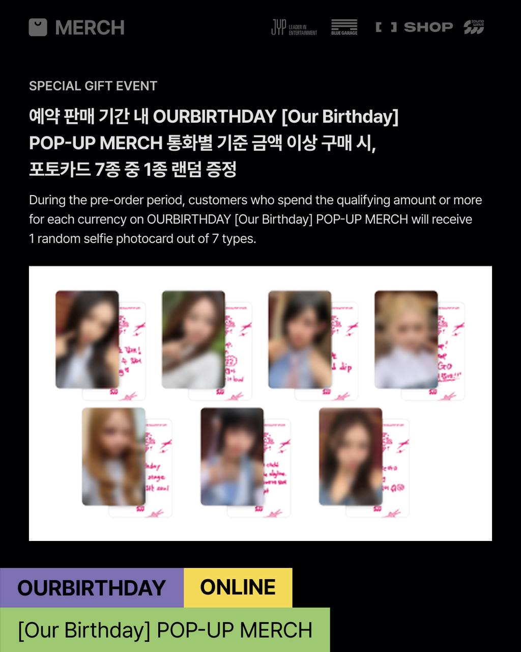 (PRE-ORDER) OURBIRTHDAY - [Our Birthday] Pop UpOfficial MD