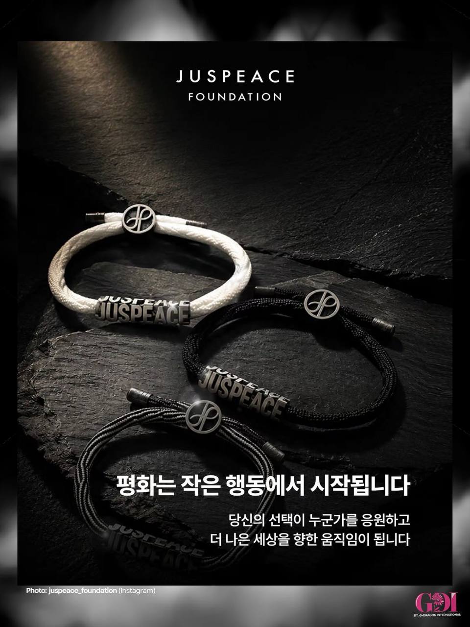 (PRE-ORDER) BIGBANG G-DRAGON - JUSPEACE Bracelet