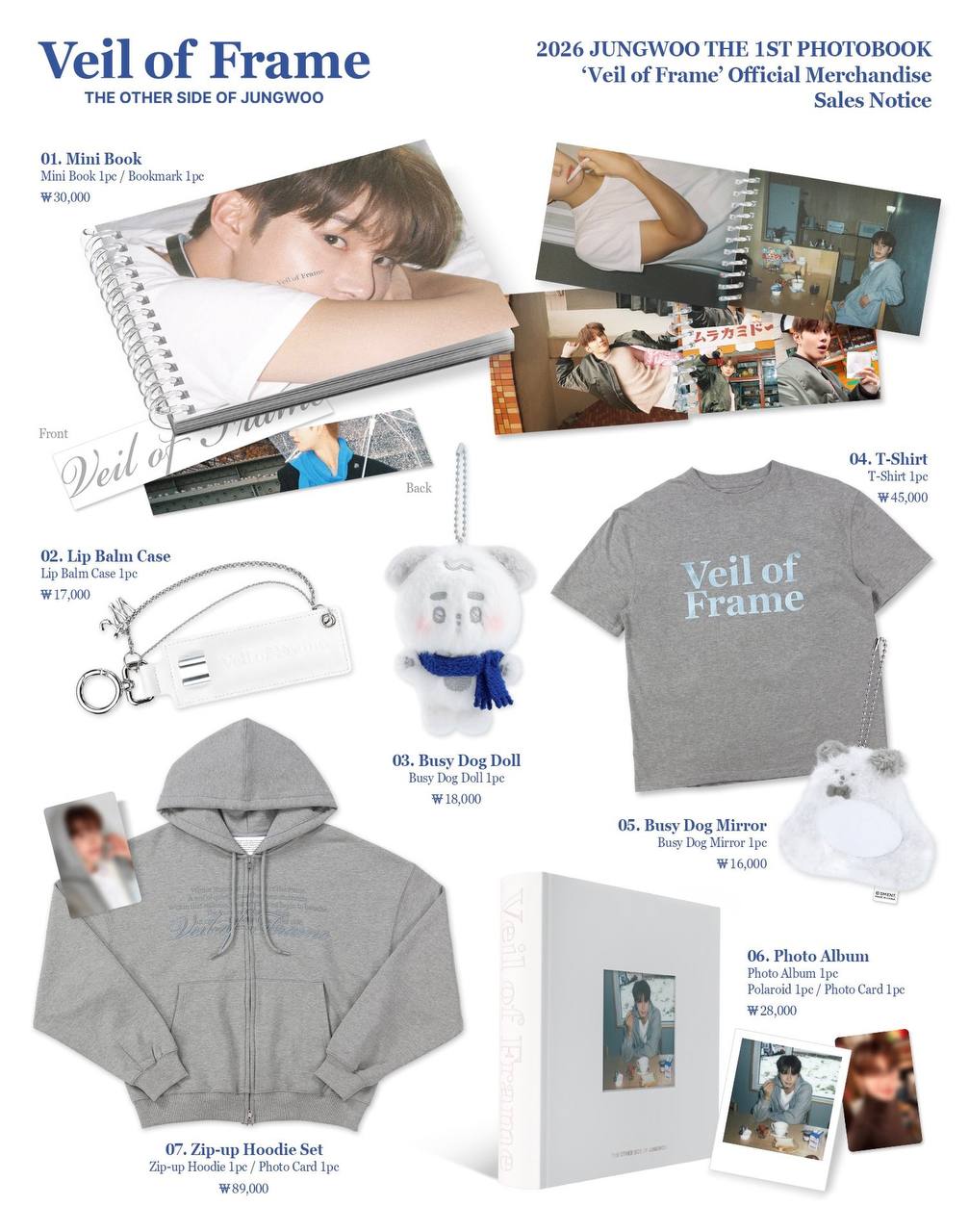 (PRE-ORDER) NCT JUNGWOO - PHOTOBOOK [Veil of Frame] OFFICIAL MD