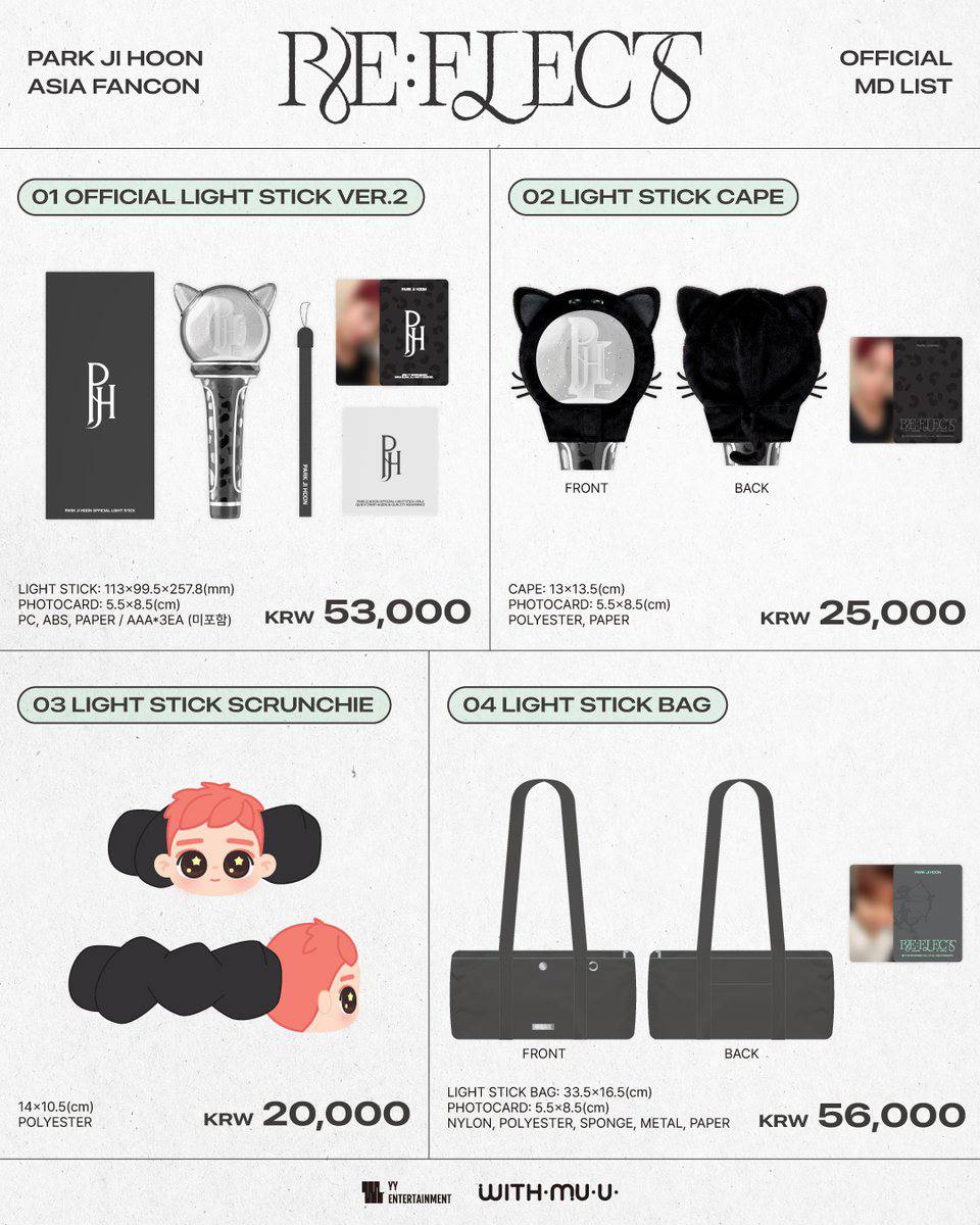 (PRE-ORDER) PARK JI HOON - 2026 Asia Fancon [RE:FLECT] Encore In Seoul Official MD