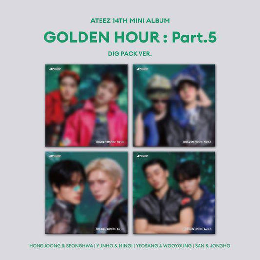 (PRE-ORDER) ATEEZ - 14th Mini Album [GOLDEN HOUR : Part.5] (Digipack Unit ver.)