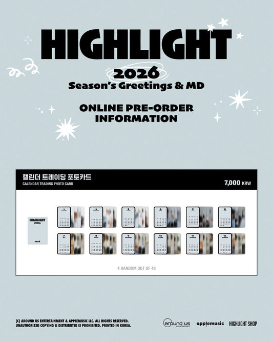 (PRE-ORDER) HIGHLIGHT - 2026 SEASON’S GREETINGS & MD