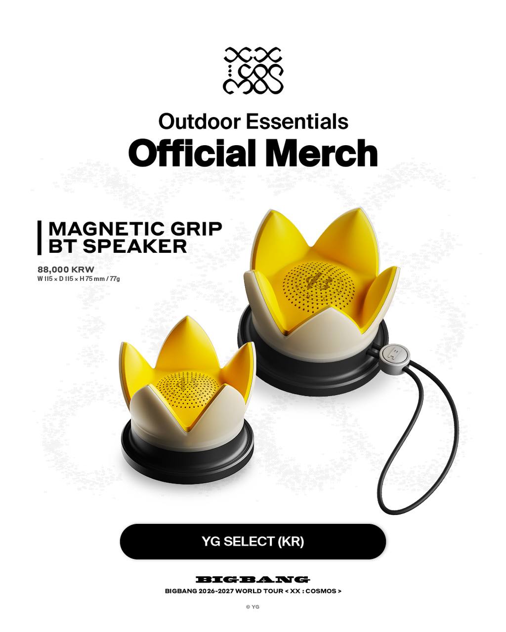 (PRE-ORDER) BIGBANG - 2026-2027 WORLD TOUR [XX : COSMOS] Outdoor Essential Official MD