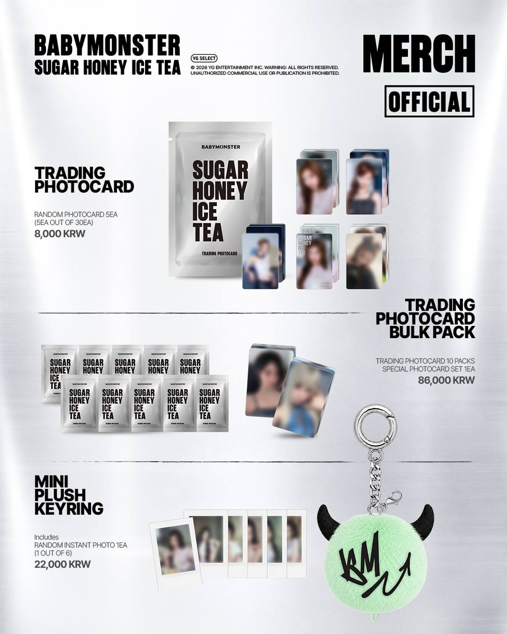 (PRE-ORDER) BABYMONSTER - [Sugar Honey Ice Tea] Official MD
