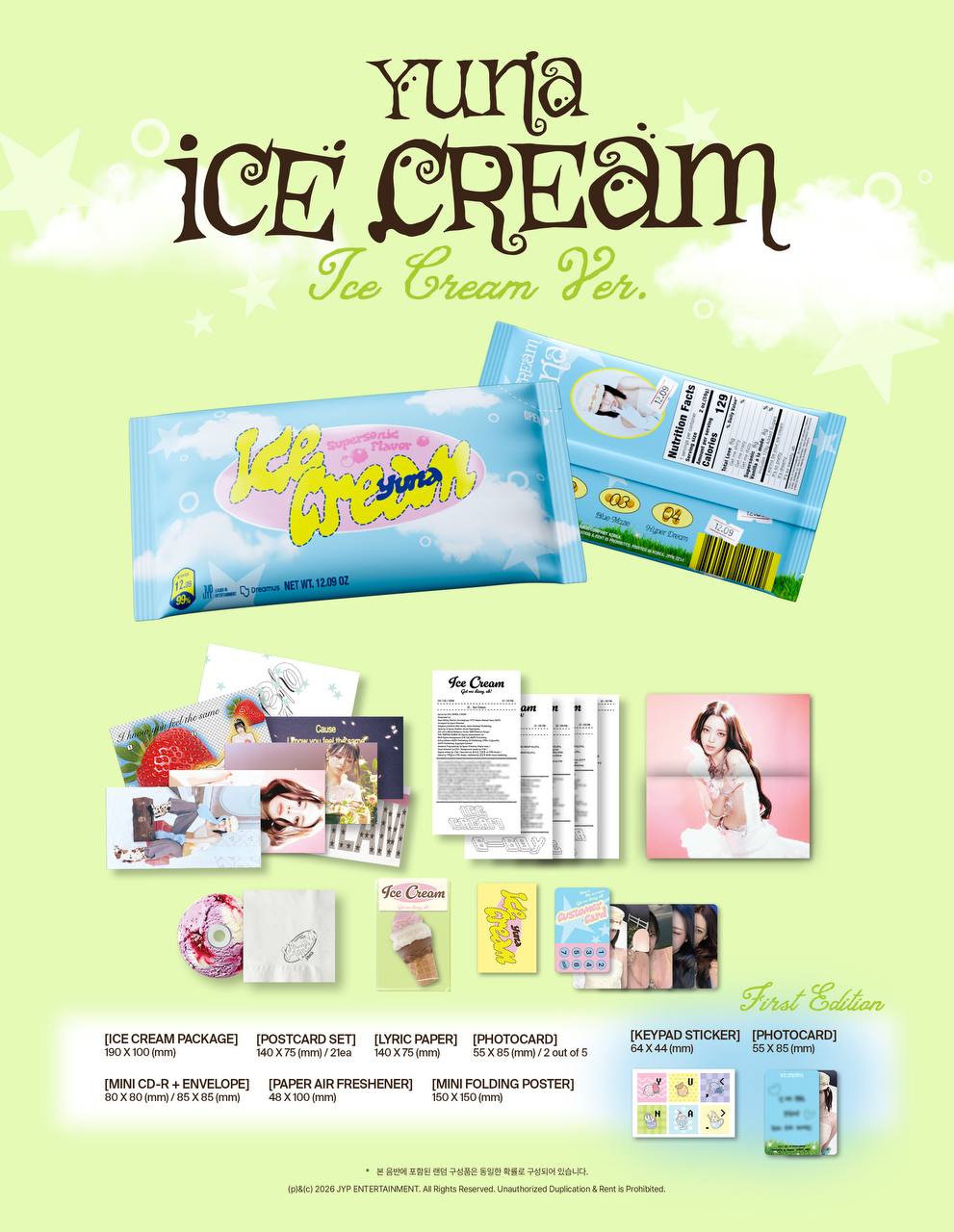(PRE-ORDER) ITZY YUNA - [Ice Cream] (Ice Cream ver.)