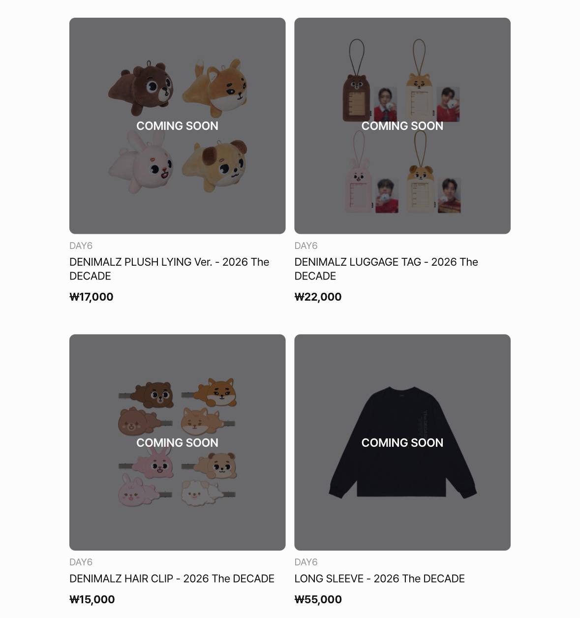 (PRE-ORDER) DAY6 - 10th Anniversary Tour [The DECADE] in GWANGJU & DAEJEON OFFICIAL MD