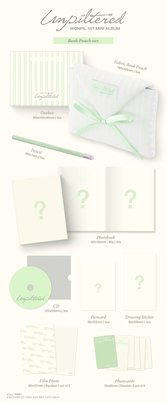 (PRE-ORDER) DAY6 WONPIL - 1st Mini Album [Unpiltered] (Book Pouch ver.)