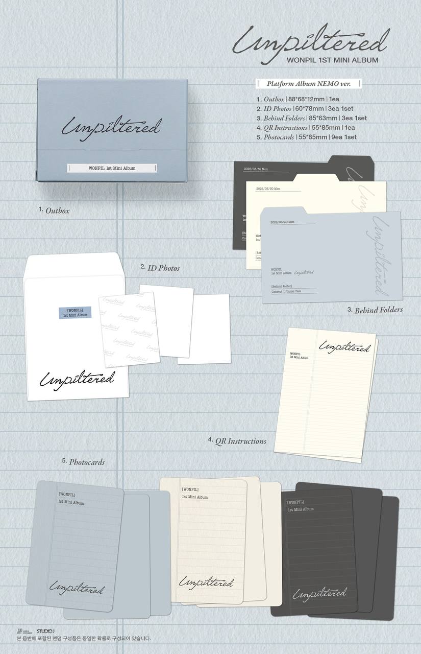 (PRE-ORDER) DAY6 WONPIL - 1st Mini Album [Unpiltered] (Platform Album Nemo ver.)