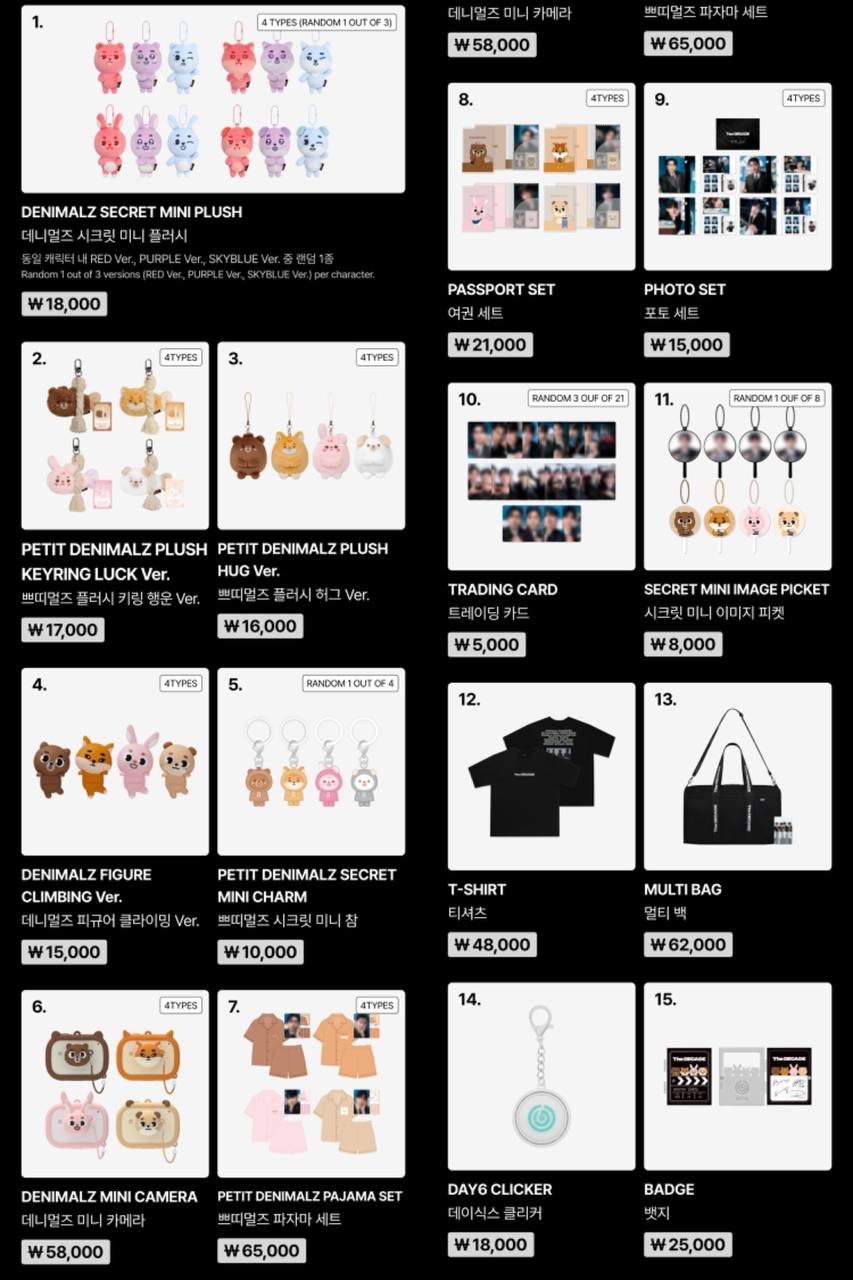 (PRE-ORDER) DAY6 - 10th Anniversary Tour [The DECADE] FINALE in SEOUL OFFICIAL MD