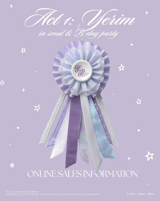 (PRE-ORDER) RED VELVET YERI - [ACT 1: YERIM] in seoul & B-day party OFFICIAL MD