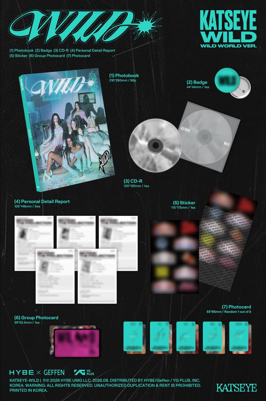 (PRE-ORDER) KATSEYE - [Wild] (Wild World/Wild Heart ver.)