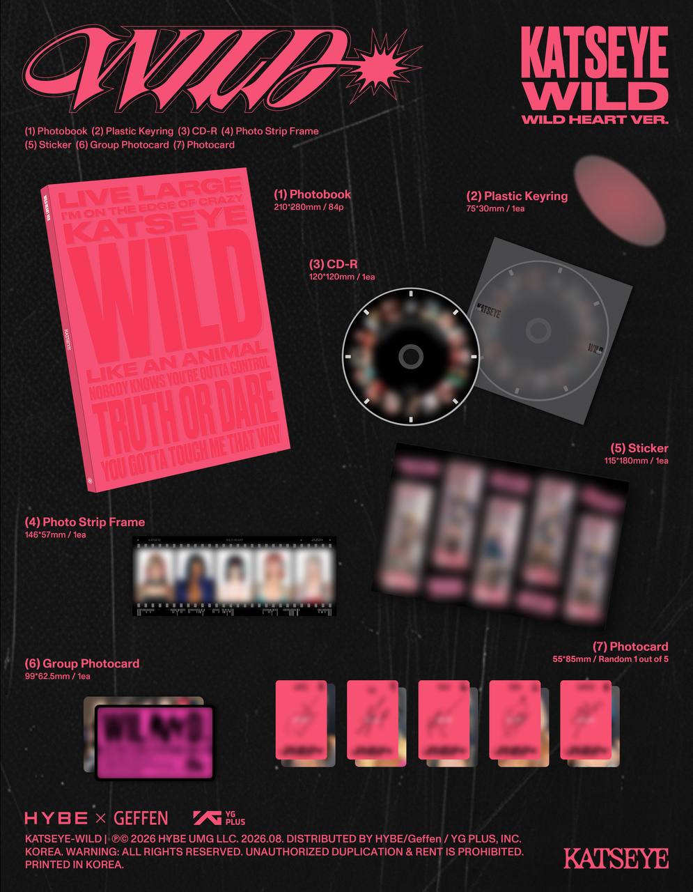 (PRE-ORDER) KATSEYE - [Wild] (Wild World/Wild Heart ver.)