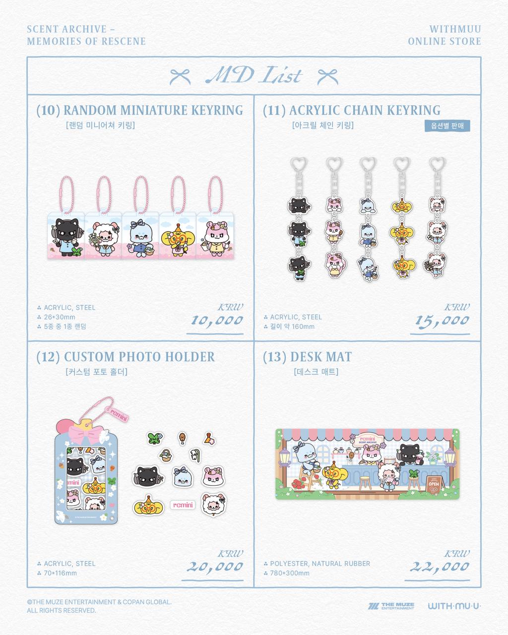 (PRE-ORDER) RESCENE - [Scent Archive - Memories Of RESCENE] Official MD