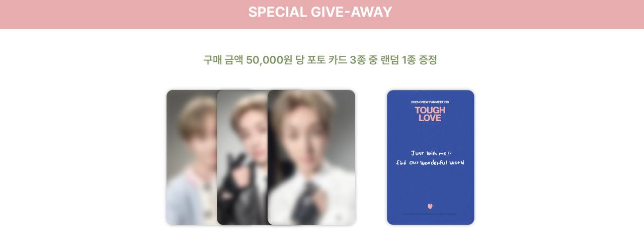 (PRE-ORDER) SHINEE ONEW - 2026 FANMEETING [TOUGH LOVE] OFFICIAL MD