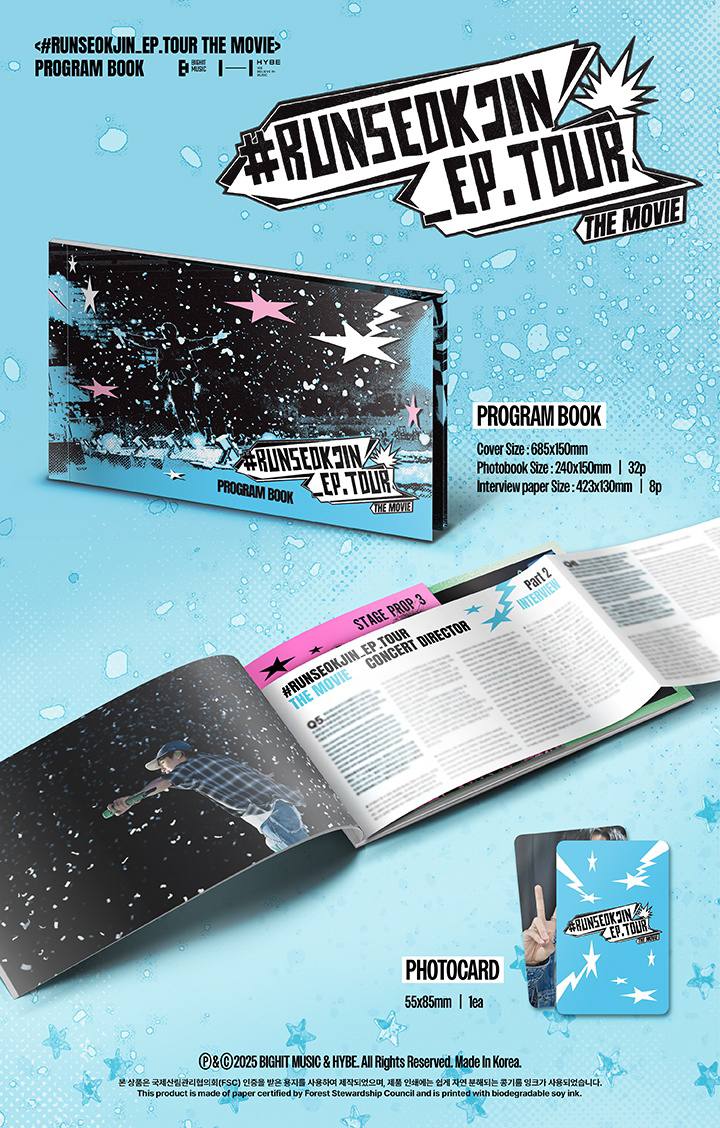 (PRE-ORDER) BTS JIN - [RUNSEOKJIN_EP.TOUR THE MOVIE] PROGRAM BOOK