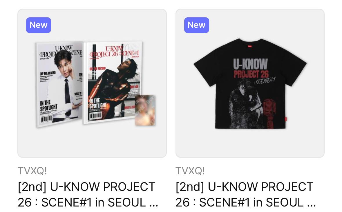 (PRE-ORDER) TVXQ U-KNOW - [PROJECT 26 : SCENE#1] in SEOUL Official MD
