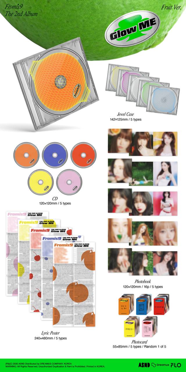 (PRE-ORDER) Fromis_9 - 2nd Album [Glow ME] (Fruit ver.)