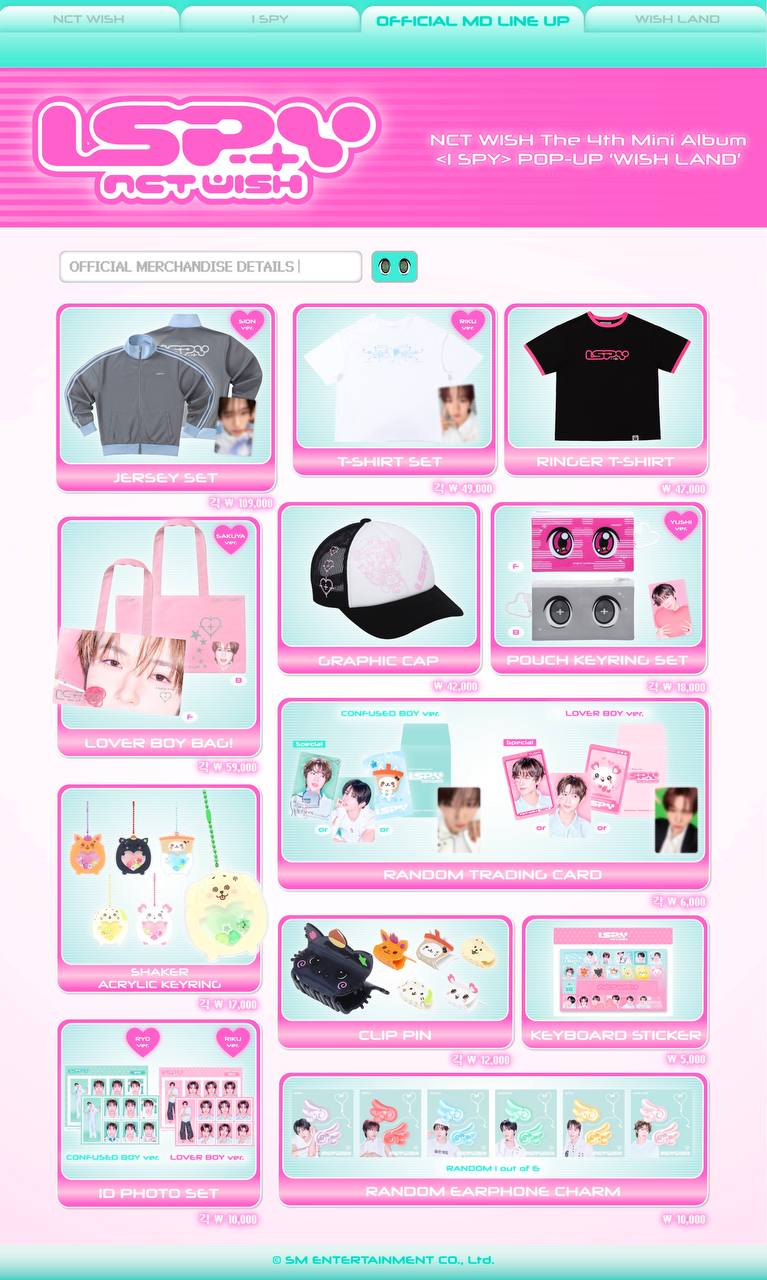 (PRE-ORDER) NCT WISH - The 4th Mini Album [I SPY] POP-UP WISH LAND OFFICIAL MD