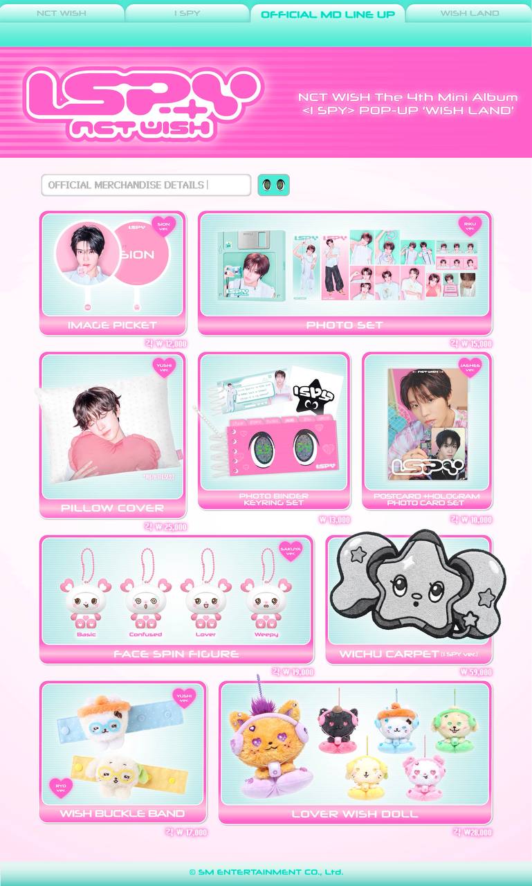 (PRE-ORDER) NCT WISH - The 4th Mini Album [I SPY] POP-UP WISH LAND OFFICIAL MD