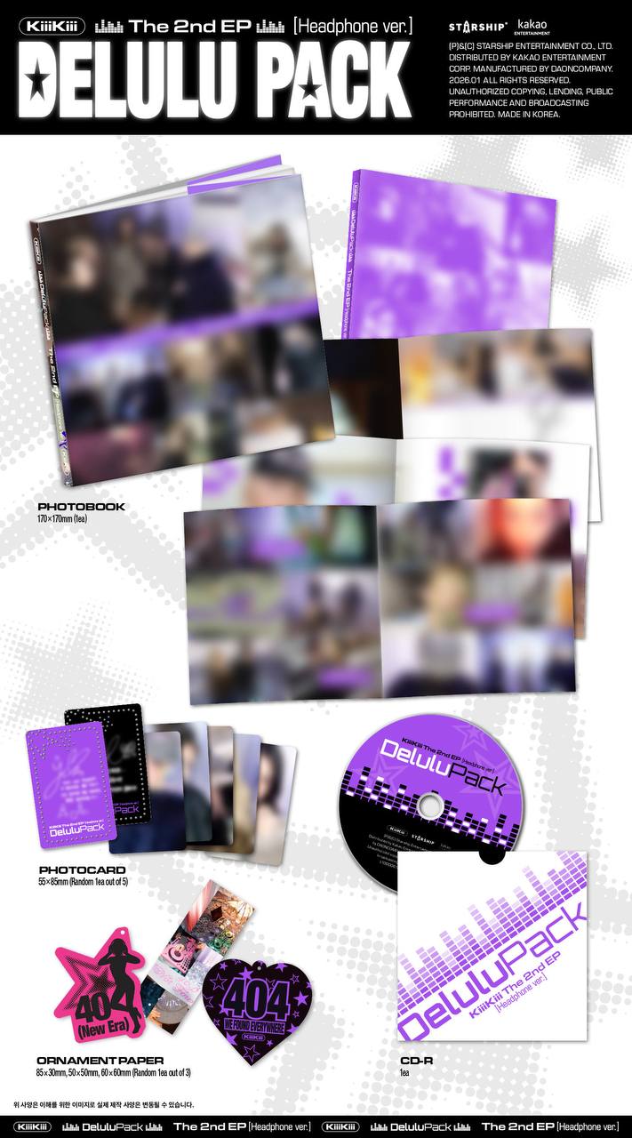 (PRE-ORDER) KiiiKiii - The 2nd EP [Delulu Pack] (Headphone ver.)