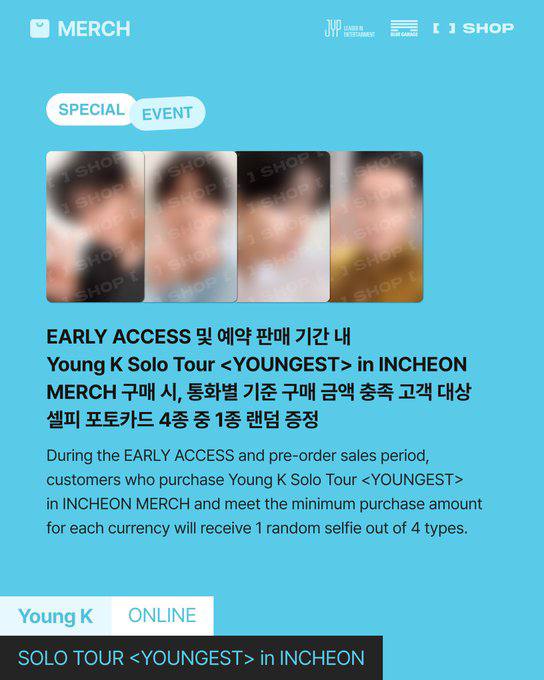 (PRE-ORDER) DAY6 Young K - Solo Tour [Youngest] Official MD