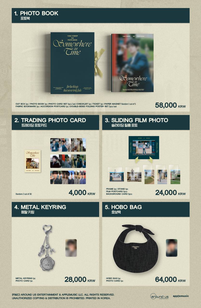 (PRE-ORDER) HIGHLIGHT YANG YOSEOP - 2nd Photobook [Somewhere in Time] & Official MD