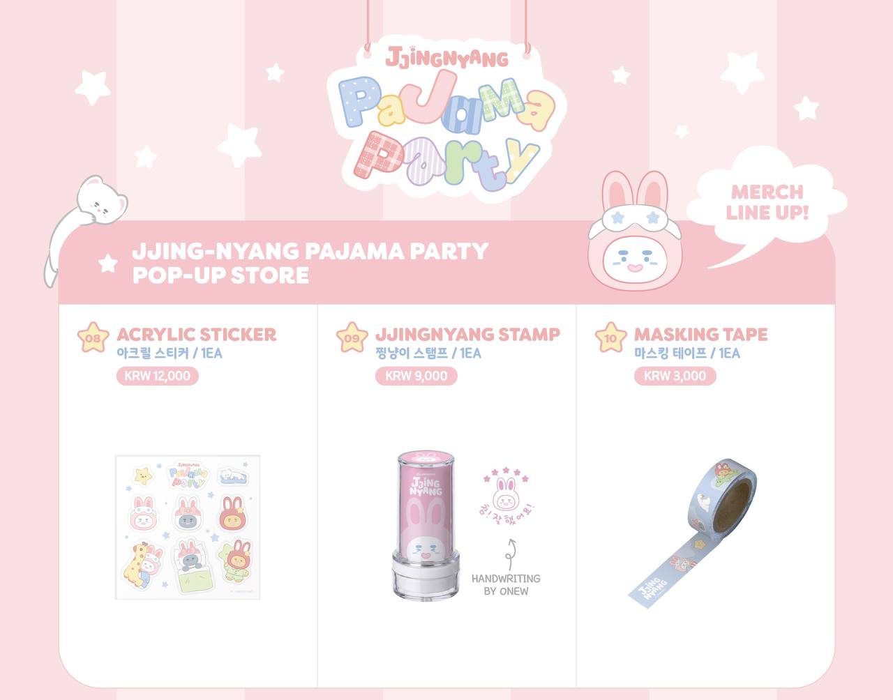 (PRE-ORDER) SHINee ONEW - OFFICIAL CHARACTER [JJING-NYANG] PAJAMA PARTY Pop Up Store MD