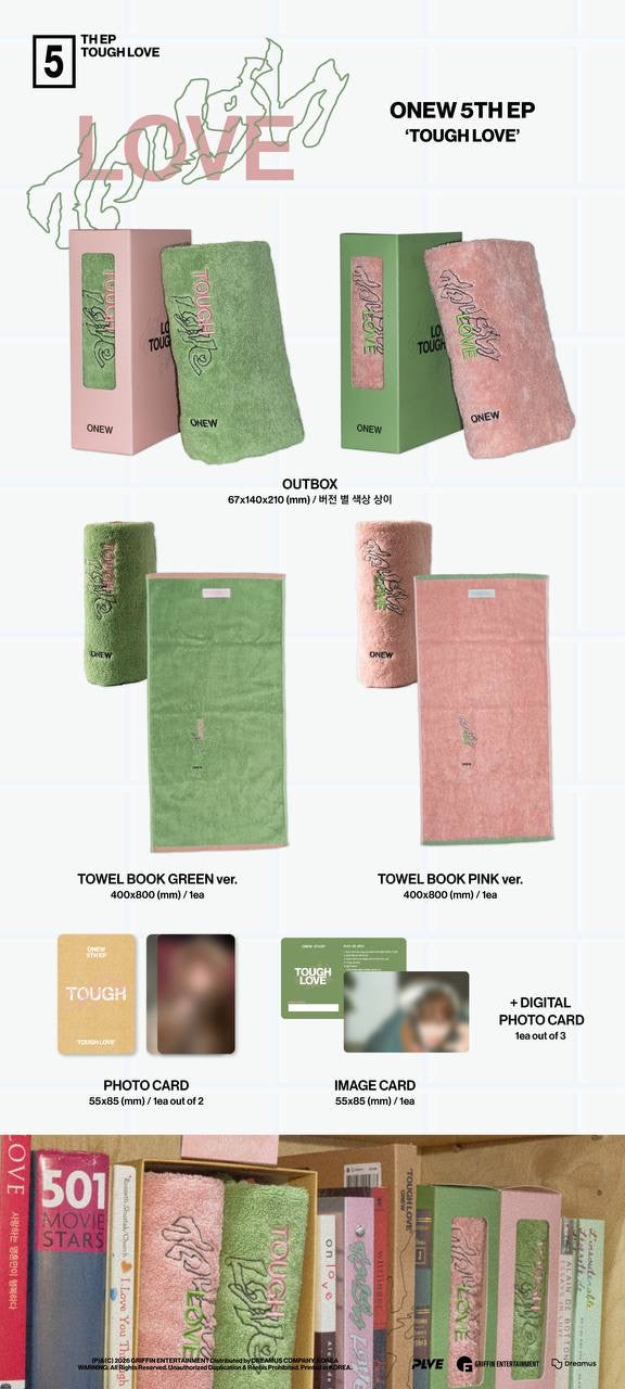 (PRE-ORDER) SHINee ONEW - 5th Mini Album [Tough Love] (Towel Book ver.)