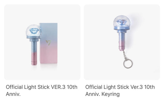 (PRE-ORDER) SEVENTEEN - 10TH ANNIVERSARY Official Lightstick & Keyring Ver.3
